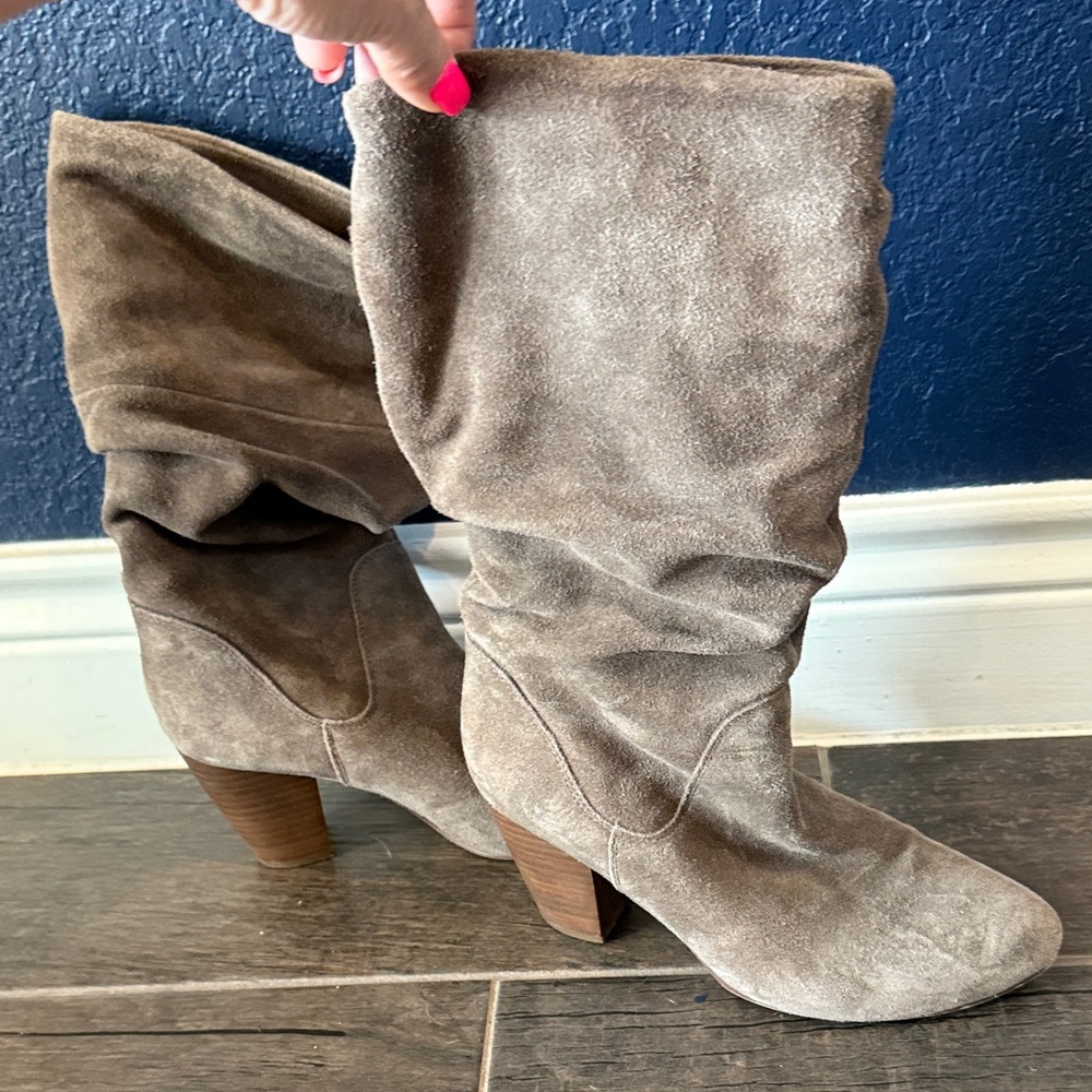 Franco Fortini Taupe Suede Heeled Boots
